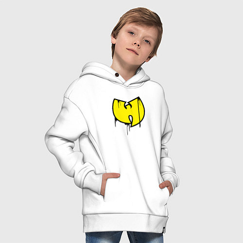 Детское худи оверсайз Wu-Tang style / Белый – фото 4