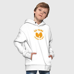Толстовка оверсайз детская Wu-Tang protect ya neck, цвет: белый — фото 2