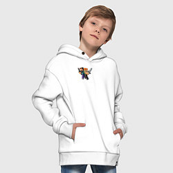 Толстовка оверсайз детская Mine, цвет: белый — фото 2