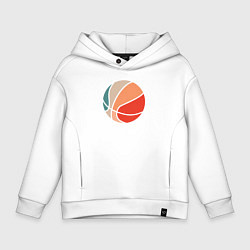 Толстовка оверсайз детская Basket color, цвет: белый