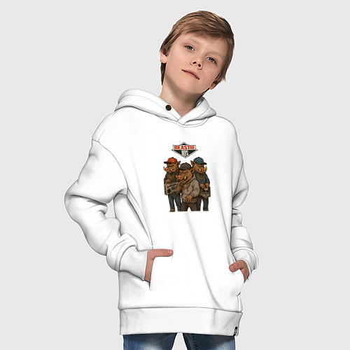 Детское худи оверсайз Beastie boys / Белый – фото 4