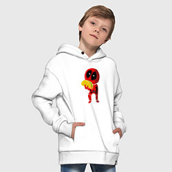 Толстовка оверсайз детская Tacos Deadpool, цвет: белый — фото 2