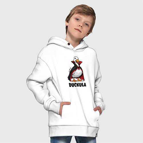Детское худи оверсайз Граф Дакула / Белый – фото 4