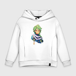 Толстовка оверсайз детская Genshin Impact: Baizhu, цвет: белый