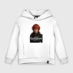 Толстовка оверсайз детская Дилюк Геншин Импакт, цвет: белый