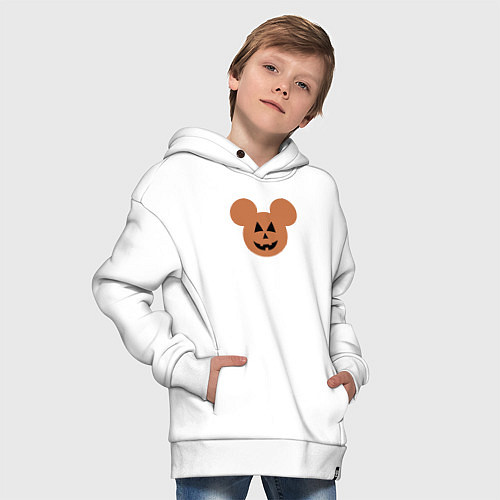 Детское худи оверсайз Halloween boy / Белый – фото 4