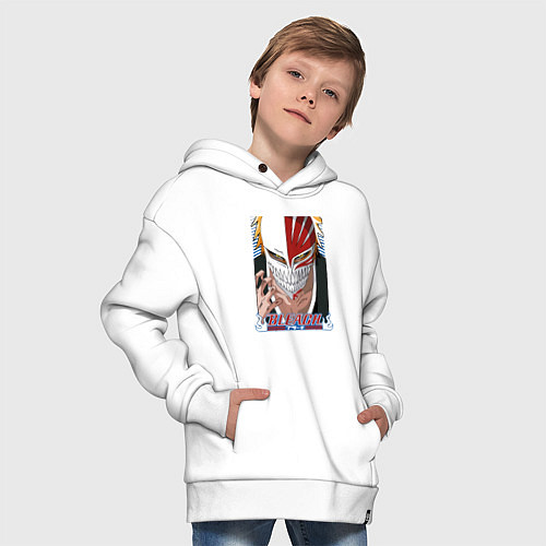 Детское худи оверсайз Блич Ичиго Куросаки в маске / Белый – фото 4