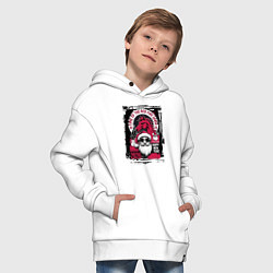 Толстовка оверсайз детская Красный огненный конь 2026, цвет: белый — фото 2