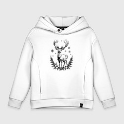 Детское худи оверсайз Зимний новогодний олень