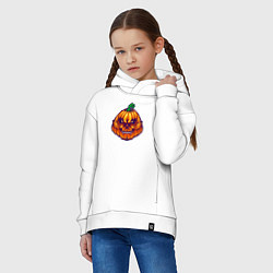 Толстовка оверсайз детская Ghost pumpkin, цвет: белый — фото 2