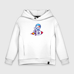 Детское худи оверсайз Котик на ракете