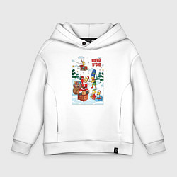Детское худи оверсайз Симпсоны - новый год