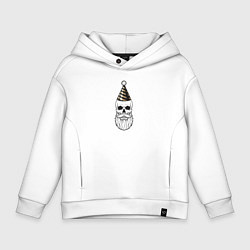 Детское худи оверсайз Бородатый череп в колпаке