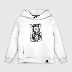 Толстовка оверсайз детская Когда нет слов - говорит музыка, цвет: белый