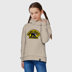 Толстовка оверсайз детская HC Boston Bruins Label, цвет: миндальный — фото 2