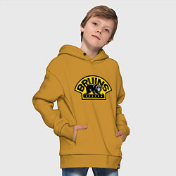 Толстовка оверсайз детская HC Boston Bruins Label, цвет: горчичный — фото 2