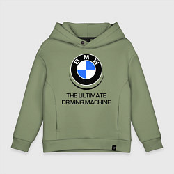 Толстовка оверсайз детская BMW Driving Machine, цвет: авокадо