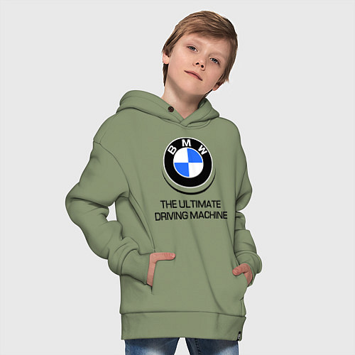 Детское худи оверсайз BMW Driving Machine / Авокадо – фото 4