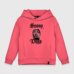 Толстовка оверсайз детская Snoop Dogg Face, цвет: коралловый