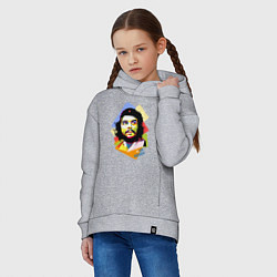 Толстовка оверсайз детская Che Guevara Art, цвет: меланж — фото 2