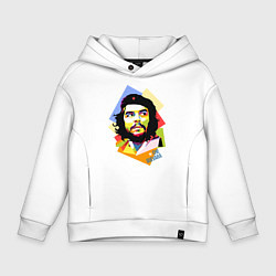 Толстовка оверсайз детская Che Guevara Art, цвет: белый