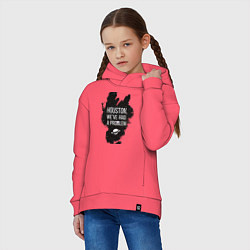 Толстовка оверсайз детская Хьюстон, у нас проблемы, цвет: коралловый — фото 2
