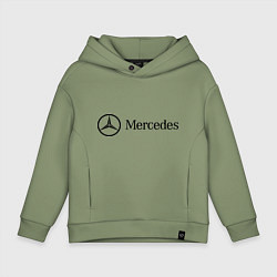 Толстовка оверсайз детская Mercedes Logo, цвет: авокадо