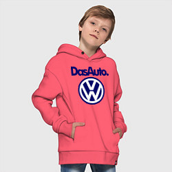 Толстовка оверсайз детская Volkswagen Das Auto, цвет: коралловый — фото 2