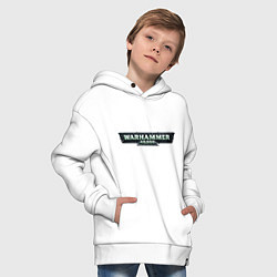 Толстовка оверсайз детская Warhammer 40 000, цвет: белый — фото 2