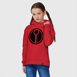 Толстовка оверсайз детская Герб Тау, цвет: красный — фото 2
