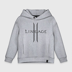 Толстовка оверсайз детская Lineage logo, цвет: меланж