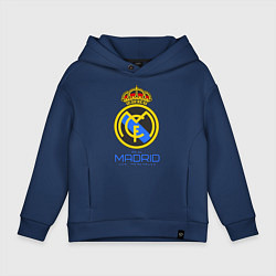 Толстовка оверсайз детская Real Madrid, цвет: тёмно-синий