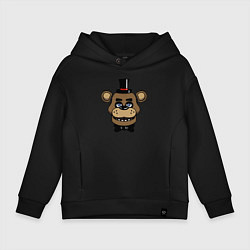 Толстовка оверсайз детская Freddy FNAF, цвет: черный
