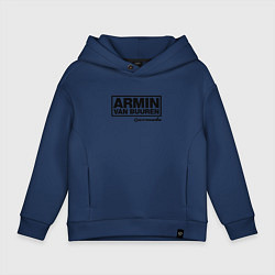 Толстовка оверсайз детская Armin van Buuren, цвет: тёмно-синий
