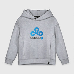 Толстовка оверсайз детская Cloud9, цвет: меланж