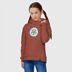 Толстовка оверсайз детская Leicester City FC, цвет: кирпичный — фото 2