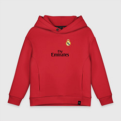 Толстовка оверсайз детская Real Madrid: Fly Emirates, цвет: красный