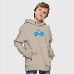 Толстовка оверсайз детская Cloud9 Foil Металлический эффект, цвет: миндальный — фото 2