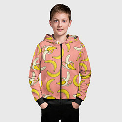 Толстовка на молнии детская Банан 1, цвет: 3D-черный — фото 2