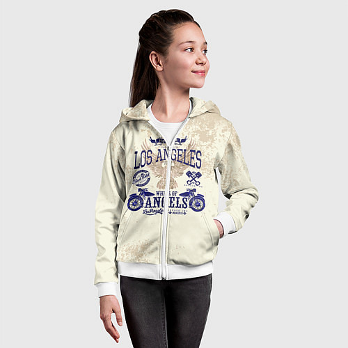 Детская толстовка на молнии Moto t-shirt 1 / 3D-Белый – фото 4