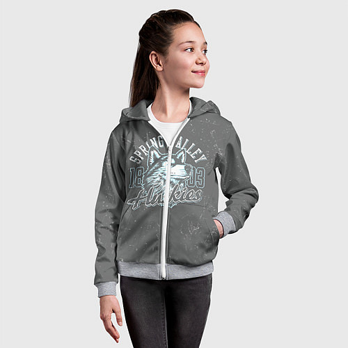 Детская толстовка на молнии Team t-shirt 5 / 3D-Меланж – фото 4