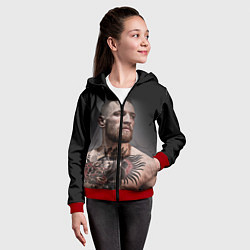 Толстовка на молнии детская Conor McGregor, цвет: 3D-красный — фото 2