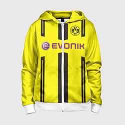 Толстовка на молнии детская BVB FC: Evonik, цвет: 3D-белый