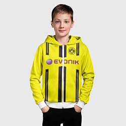 Толстовка на молнии детская BVB FC: Evonik, цвет: 3D-белый — фото 2