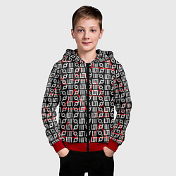 Толстовка на молнии детская 30 STM: Symbol Pattern, цвет: 3D-красный — фото 2