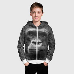 Толстовка на молнии детская Взгляд, цвет: 3D-белый — фото 2