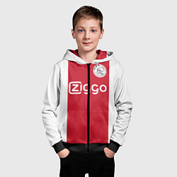 Толстовка на молнии детская Ajax FC: Ziggo, цвет: 3D-черный — фото 2