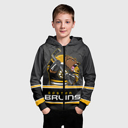 Толстовка на молнии детская Boston Bruins, цвет: 3D-черный — фото 2