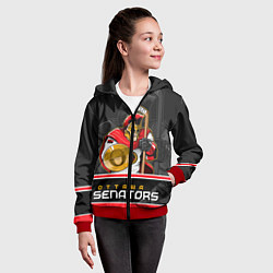 Толстовка на молнии детская Ottawa Senators, цвет: 3D-красный — фото 2