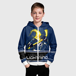 Толстовка на молнии детская Bay Lightning, цвет: 3D-белый — фото 2